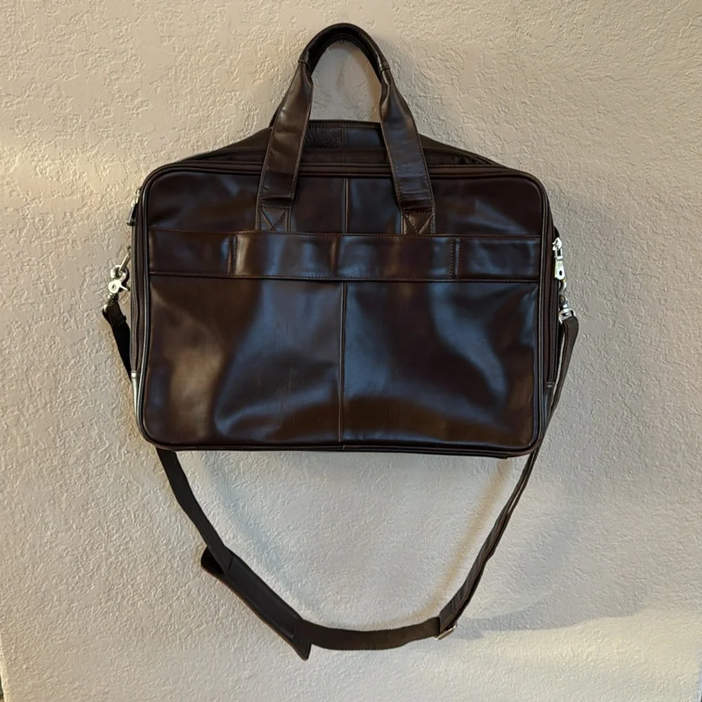 Faux Leather Travel Computer Bag